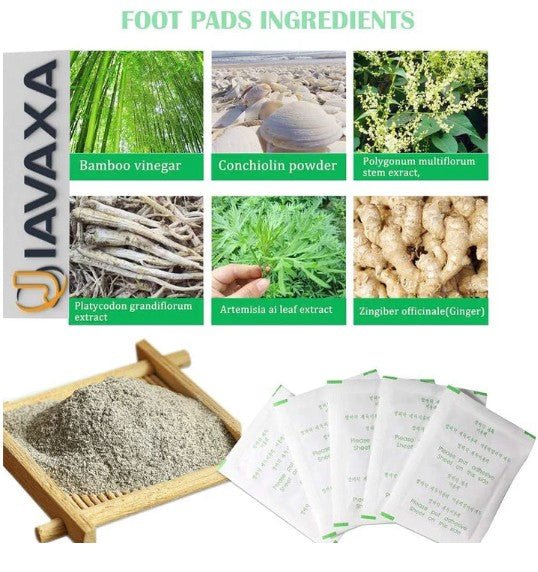 Herbal Detox Foot Pads - application step demonstration