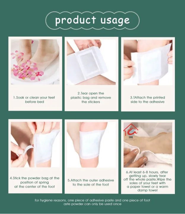 100% Merbal & Gentle Ingredient Detox Foot Pads - Style Elevates