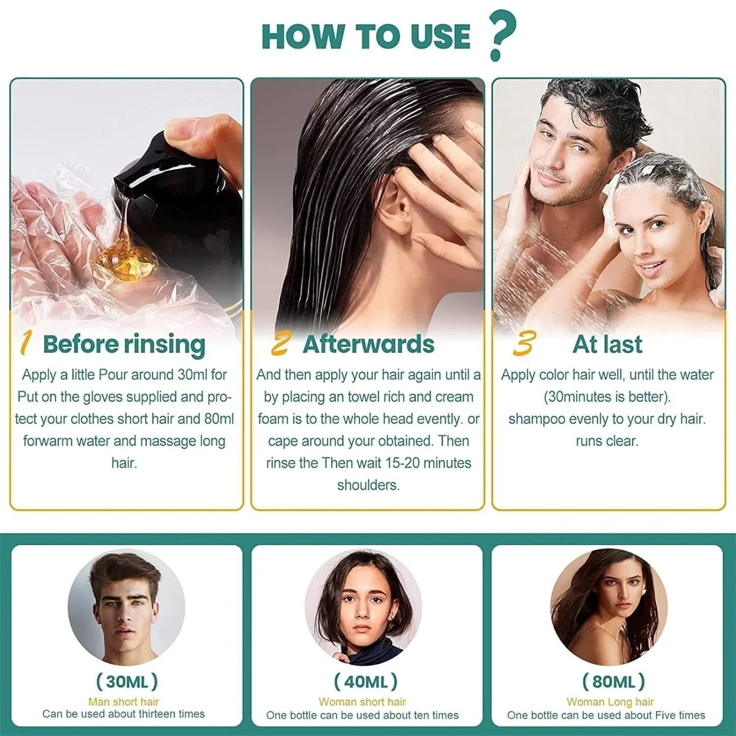 3 in 1 Black Hair Dye Shampoo - Style Elevates
