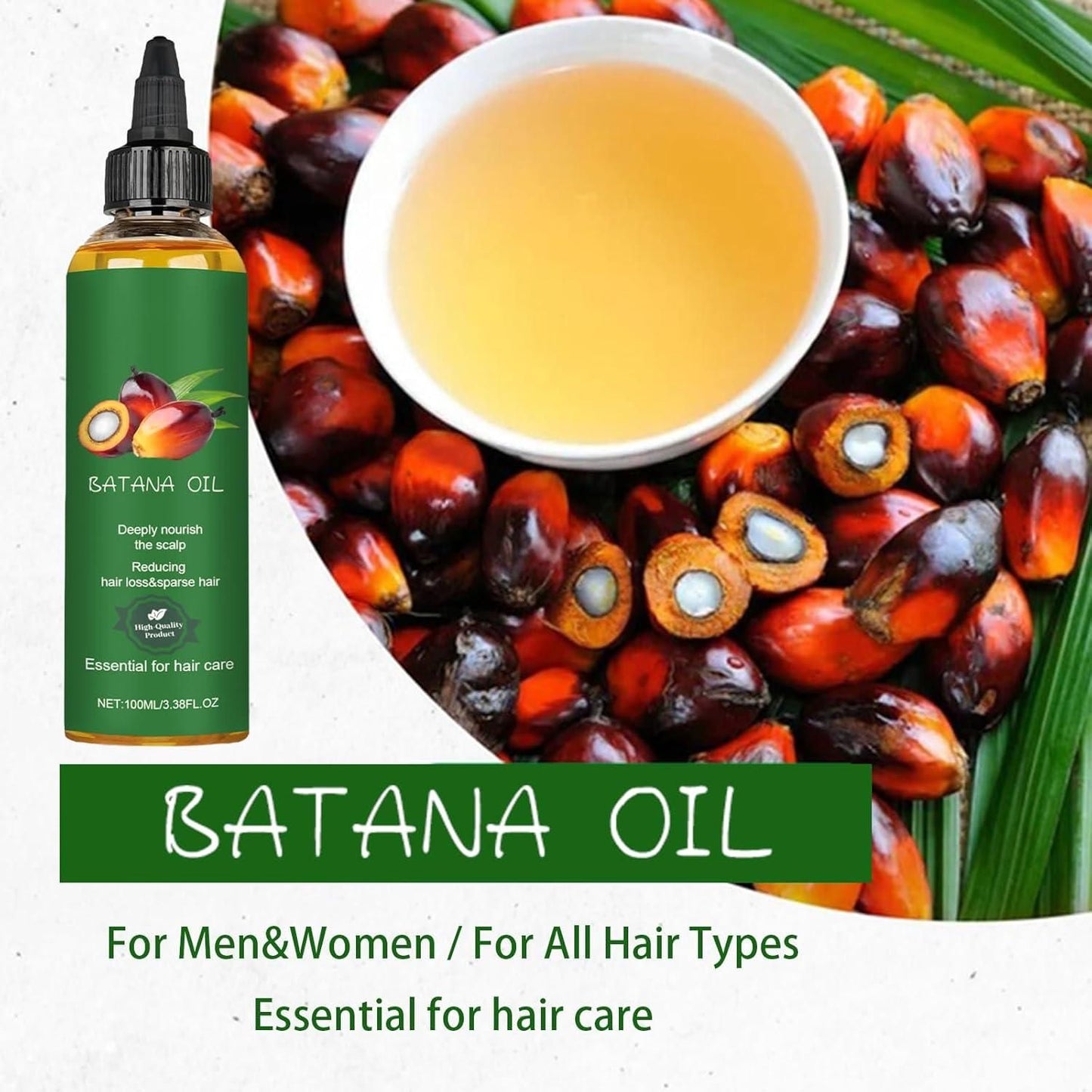 Organic Raw 100% Pure & Natural Batana Oil for Hair Growth (Pack of 2)