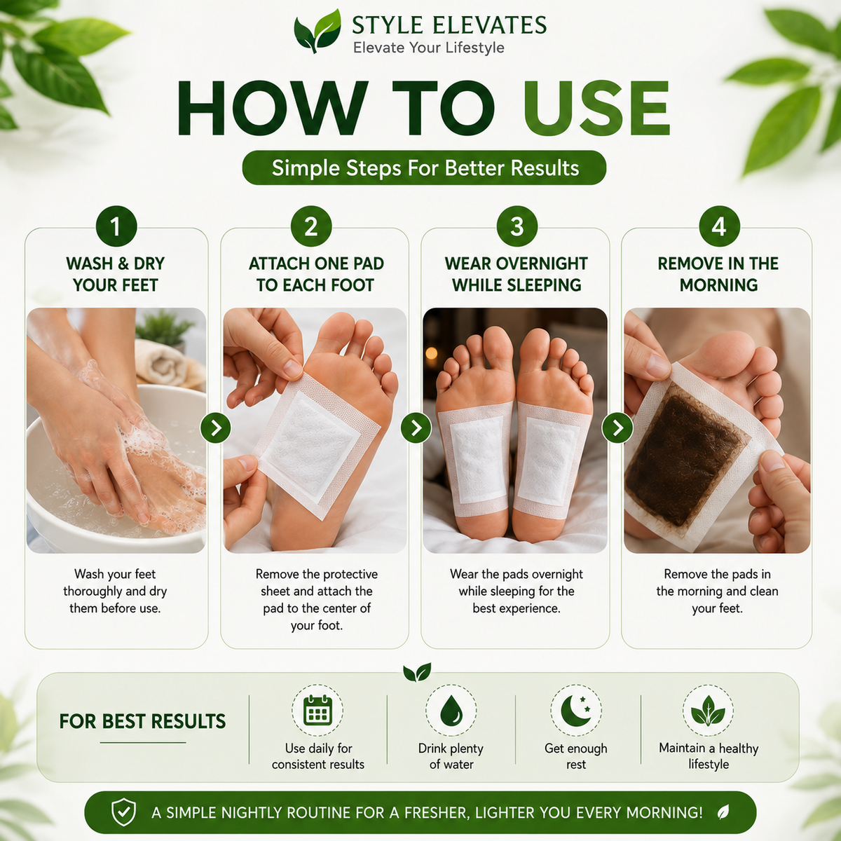 Foot Patches – Buy 5 Pieces, Get 5 Free (10 Total)