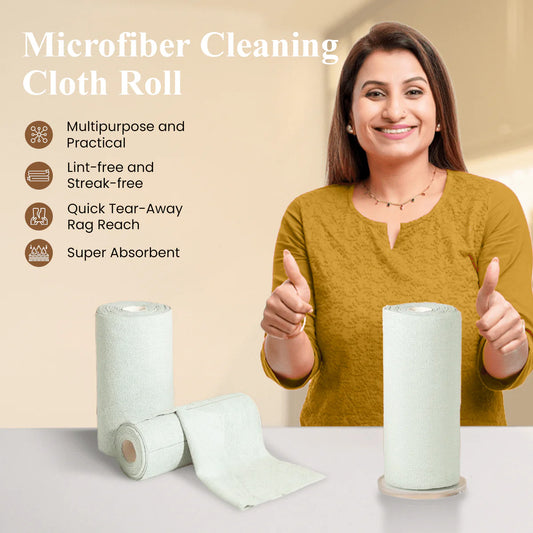 Microfiber Cleaning Cloth Roll(Pack of 25)