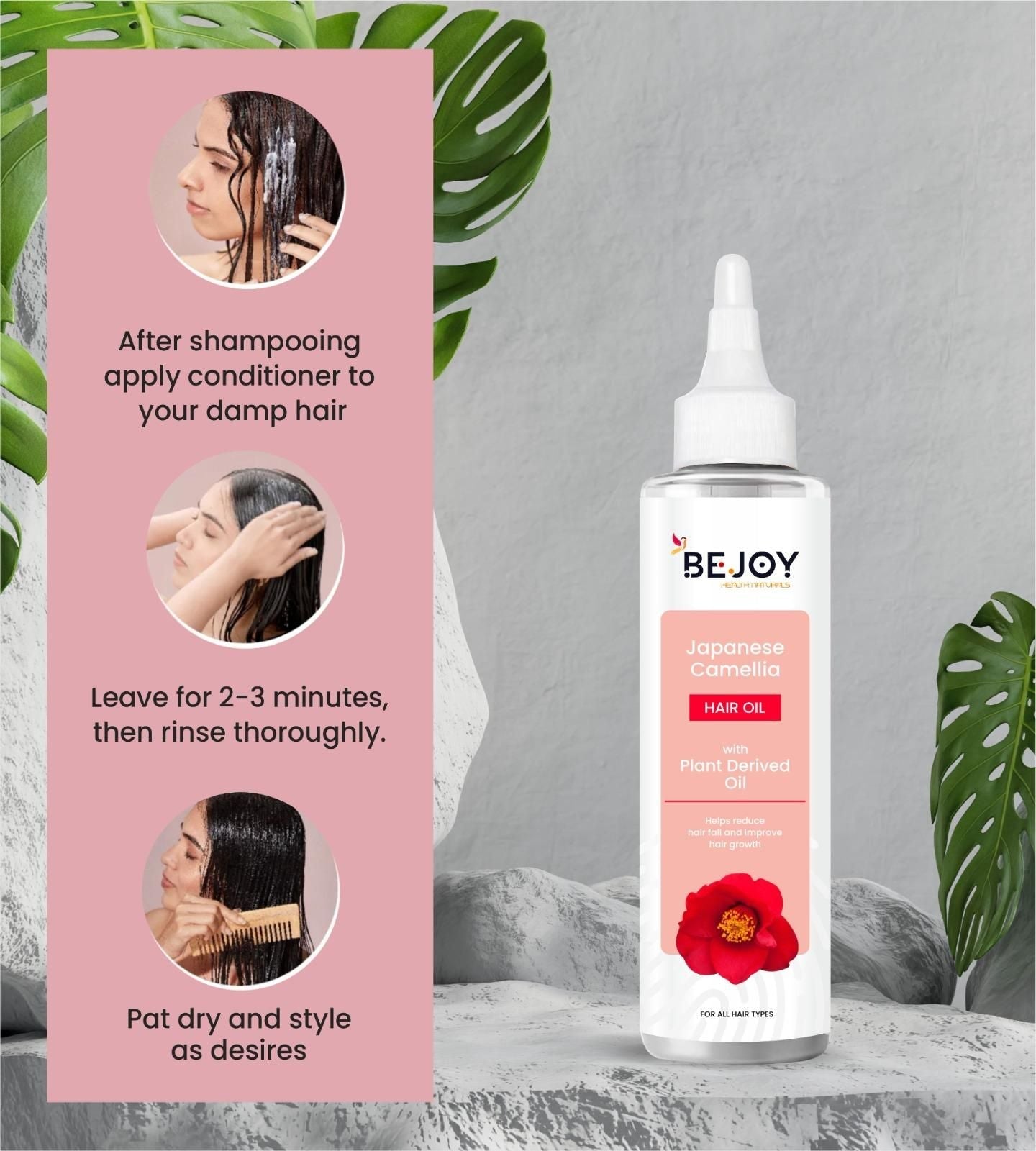 Bejoy Japanese Camellia Hair Oil 150 ml (Pack of 2) - Style Elevates