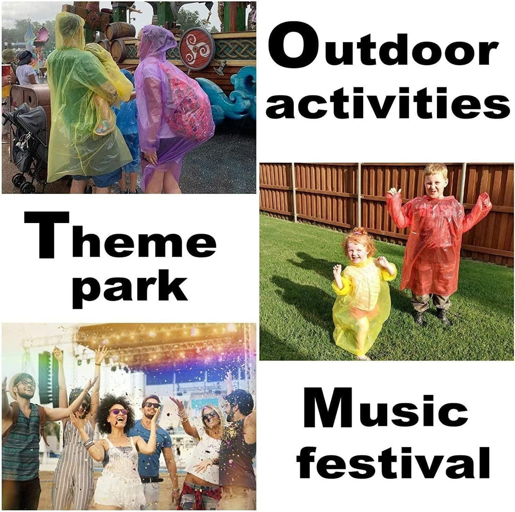 FULLY Reusable Wallet Rain Card Rain Coat for Adults (Set of 5) Multicolour - Style Elevates