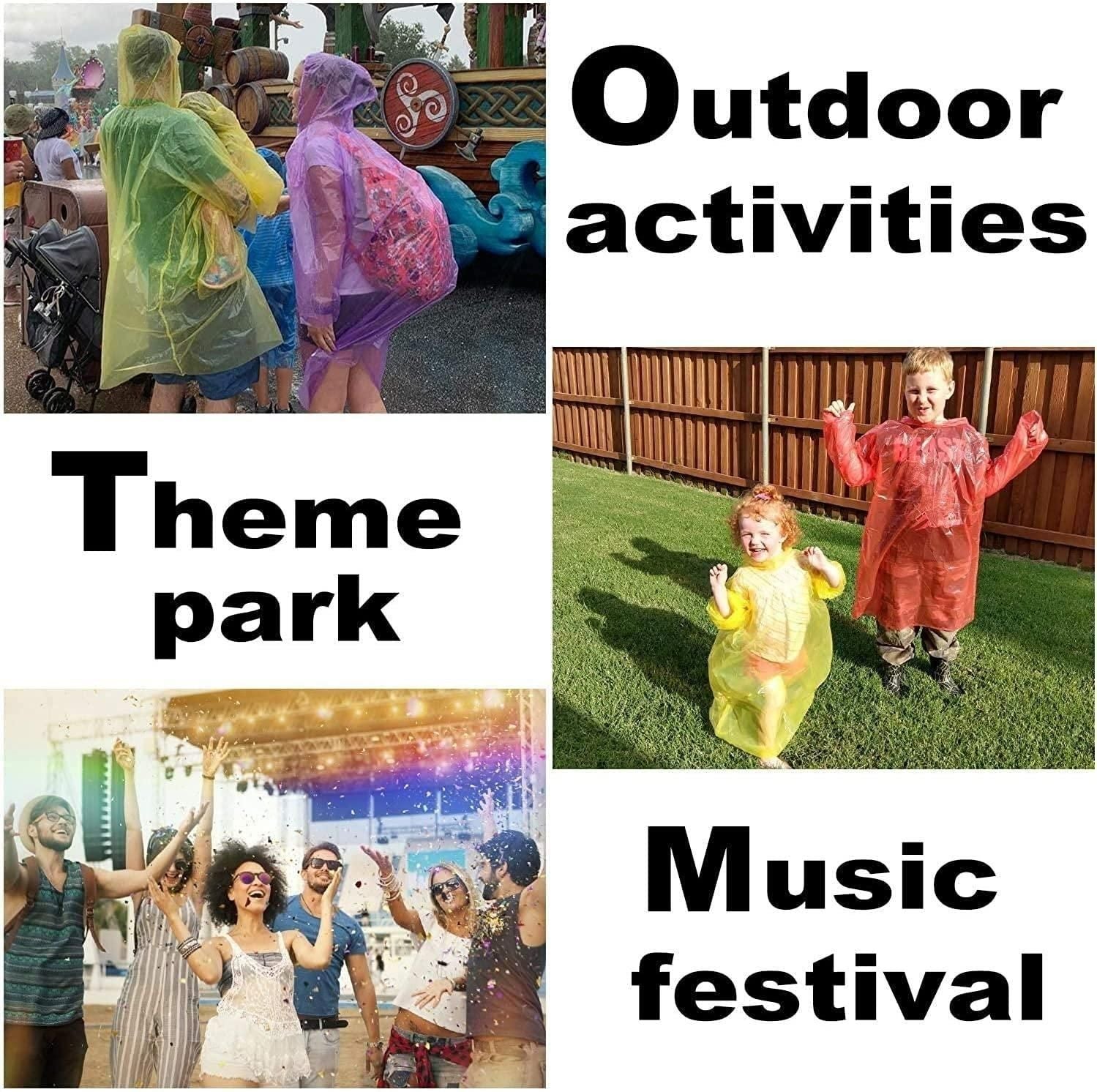 FULLY Reusable Wallet Rain Card Rain Coat for Adults (Set of 5) Multicolour - Style Elevates