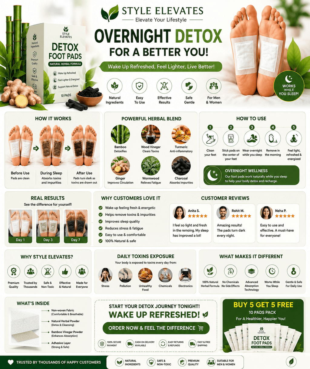 Herbal Detox Foot Pads - nighttime wellness routine