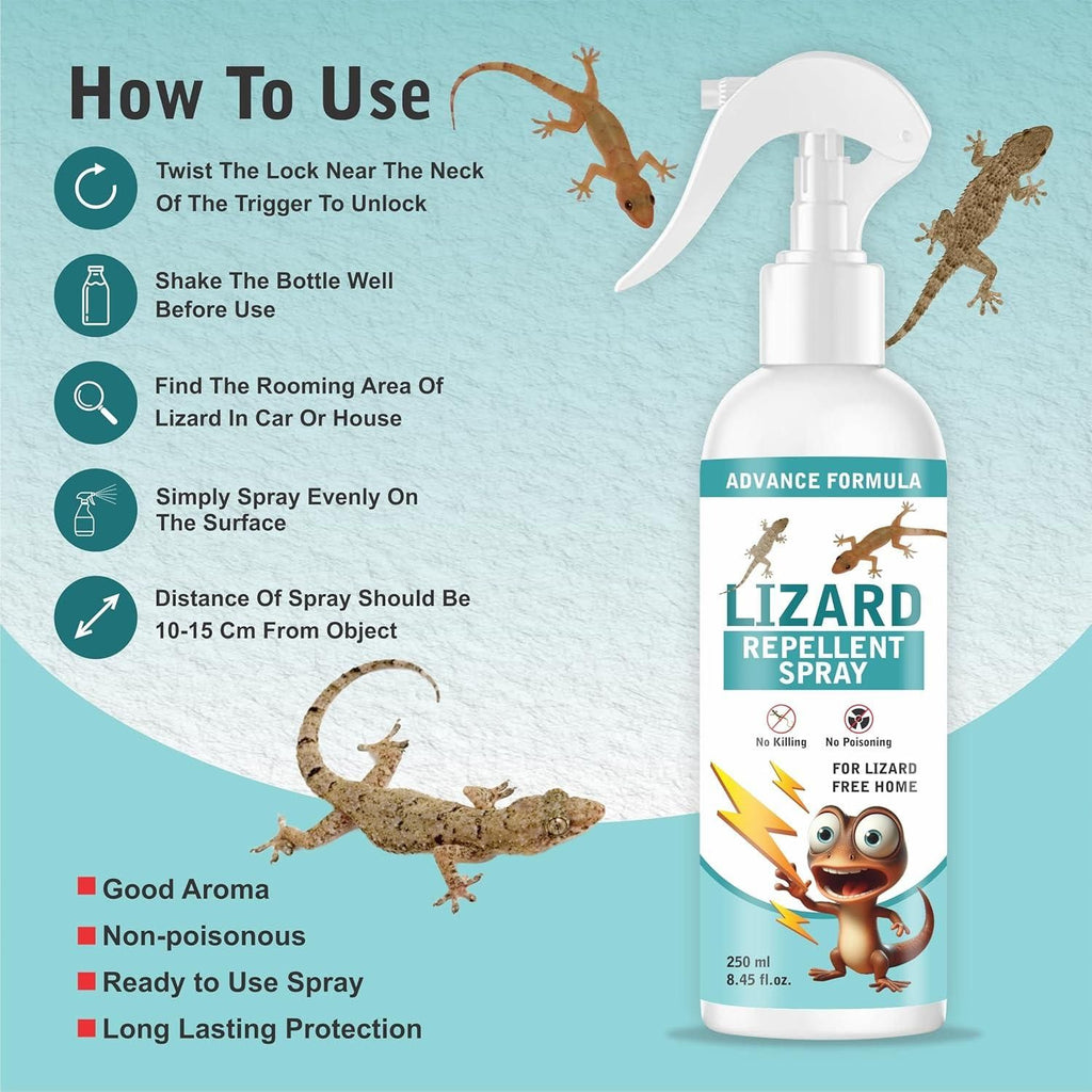 Lizard Repellent for Home Spray Pest Control 250ML (Pack of 2) - Style Elevates