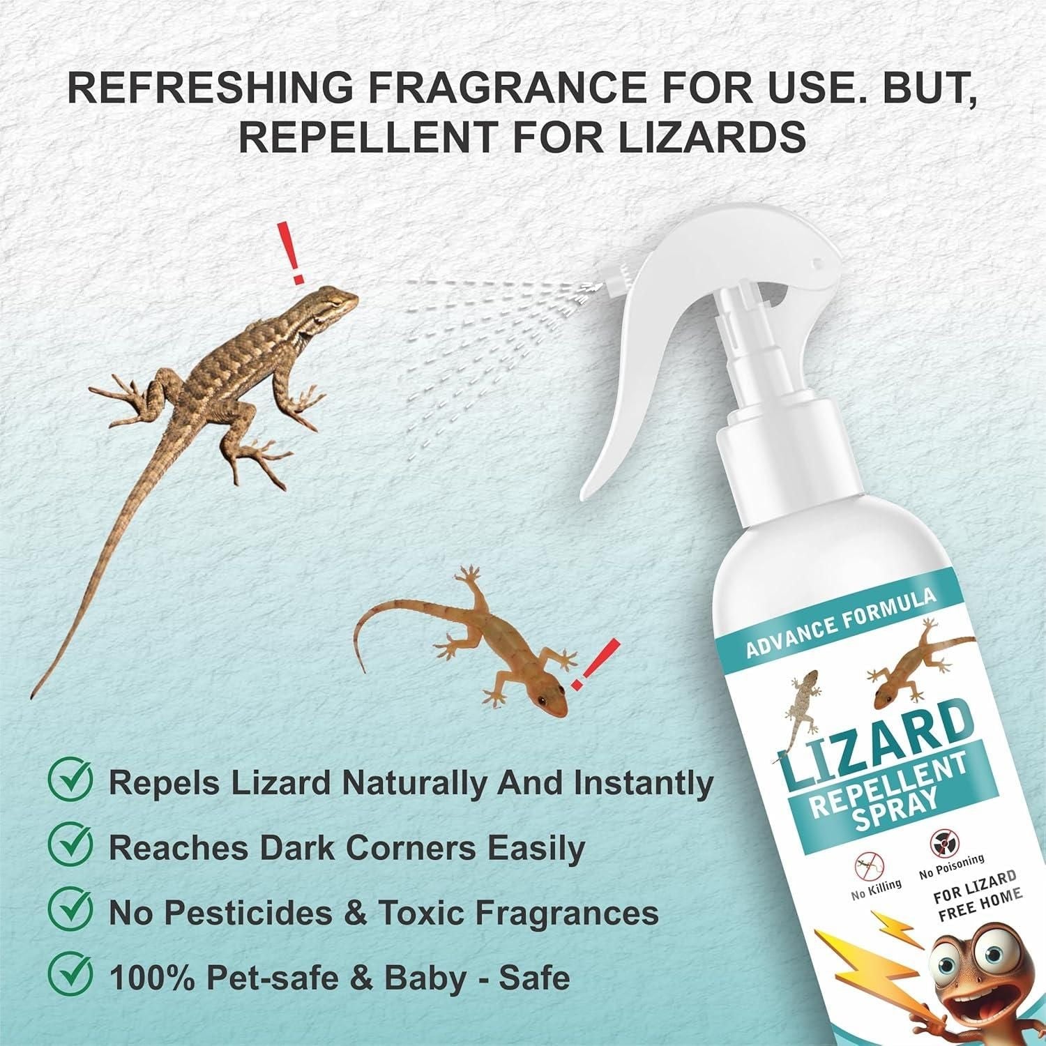 Lizard Repellent for Home Spray Pest Control 250ML (Pack of 2) - Style Elevates