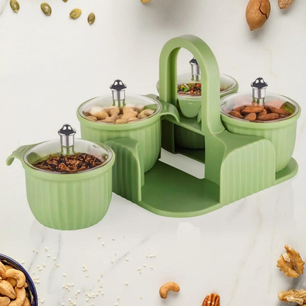 Multipurpose 4 pcs Storage Jar with Tray - Style Elevates