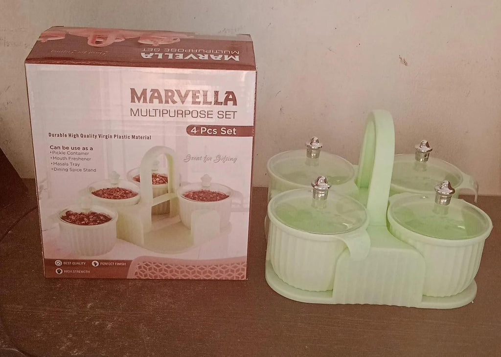 Multipurpose 4 pcs Storage Jar with Tray - Style Elevates