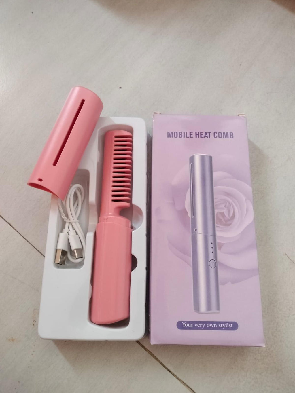 Rechargeable Hot Comb Hair Straightener - Style Elevates