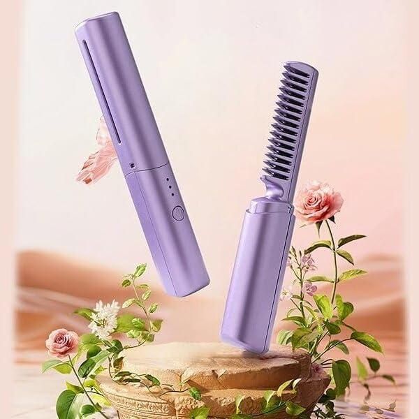Rechargeable Hot Comb Hair Straightener - Style Elevates