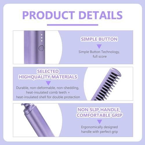Rechargeable Hot Comb Hair Straightener - Style Elevates