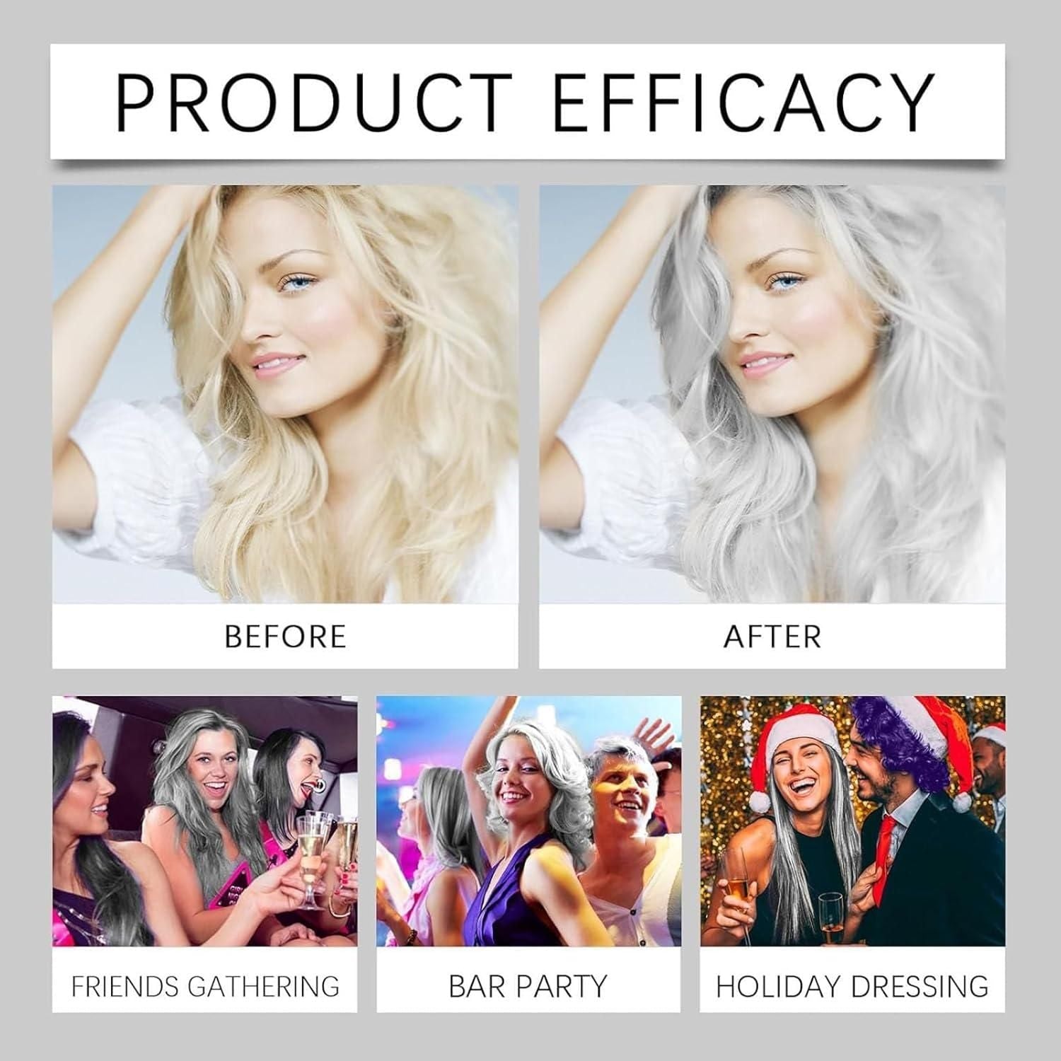 Silver Hair Dye, 2-In-1 (Pack of 2) - Style Elevates