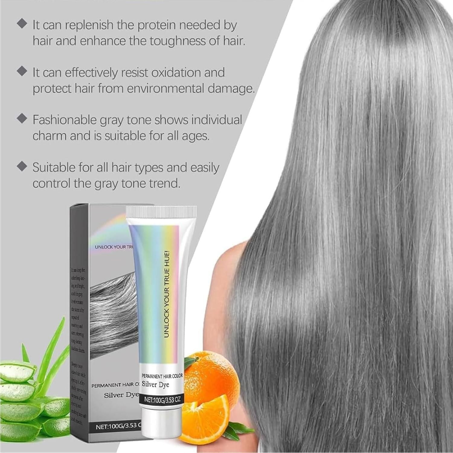 Silver Hair Dye, 2-In-1 (Pack of 2) - Style Elevates