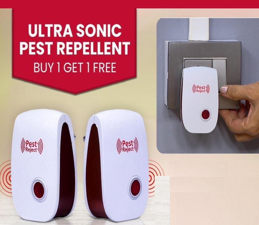 Ultrasonic Pest Repeller for Mosquito, Cockroaches, etc (Pack of 2) - Style Elevates