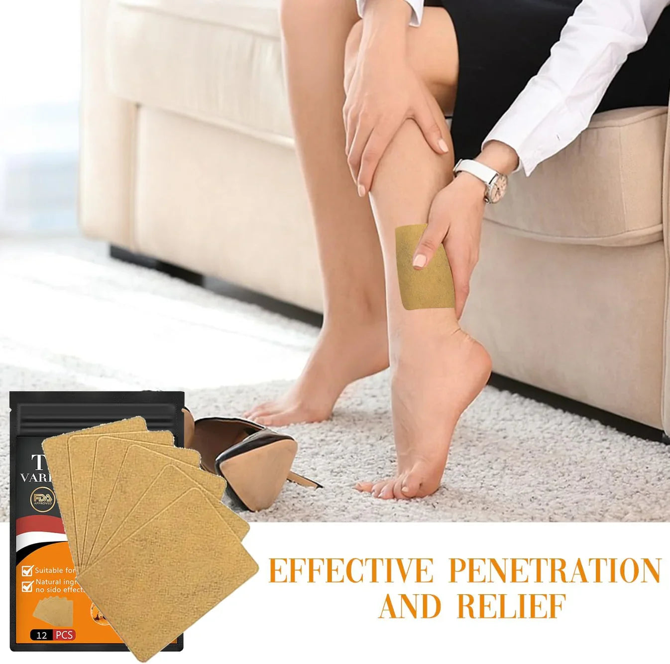Varicose Vein Patches | Herbal Therapy for Fatigue & Vein Health